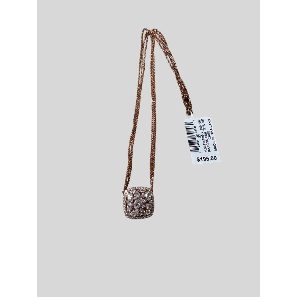 Giani Bernini 18K Rose Gold Over Sterling Silver Cubic Zirconia Pendant Necklace - Picture 12 of 13